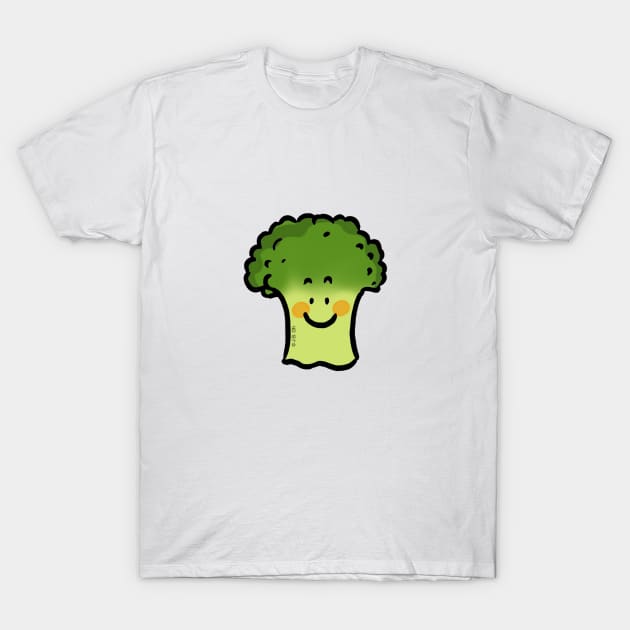 cute green broccoli T-Shirt by cartoonygifts